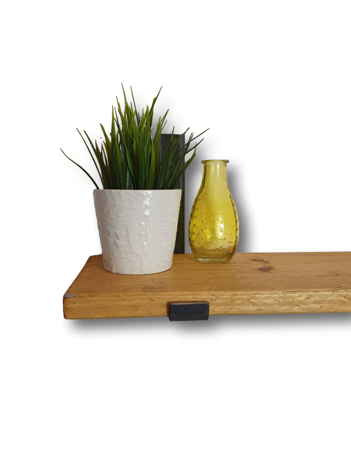 25mm Thin Rustic Shelf with Lipped Metal Brackets - Image 4