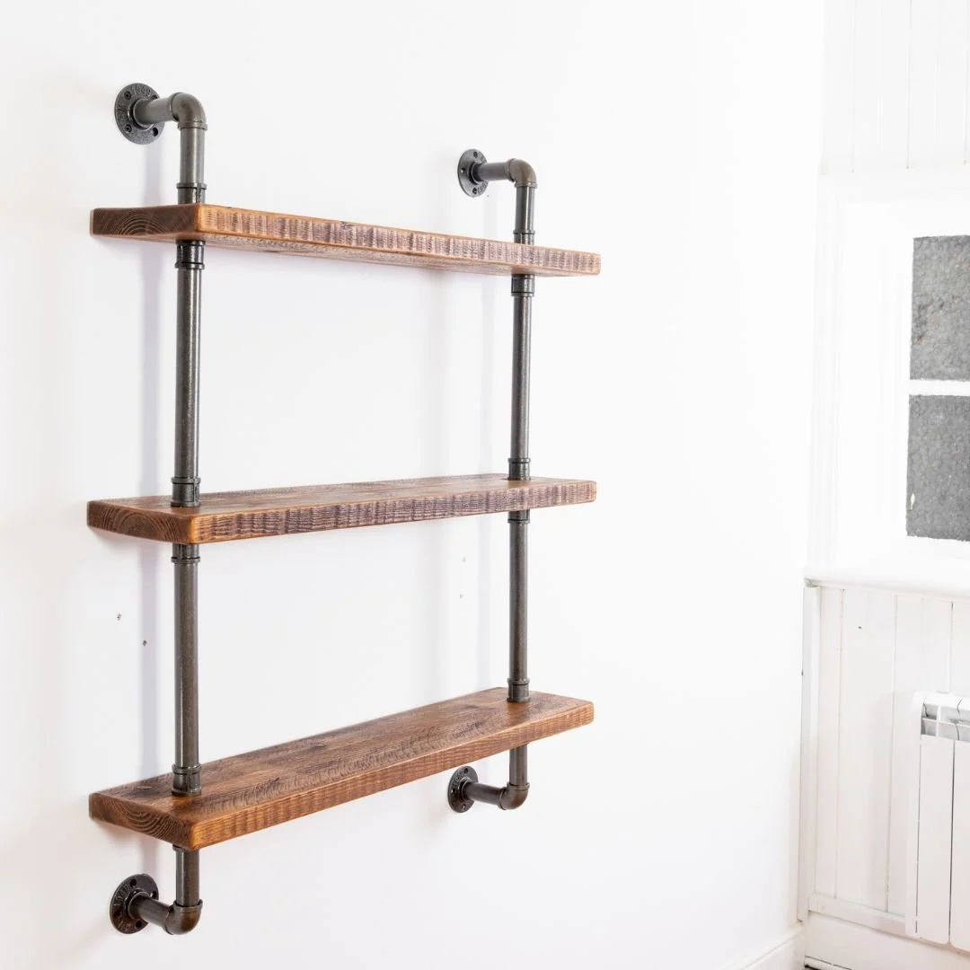 3 Shelf Industrial Pipe Shelving Unit - Image 6