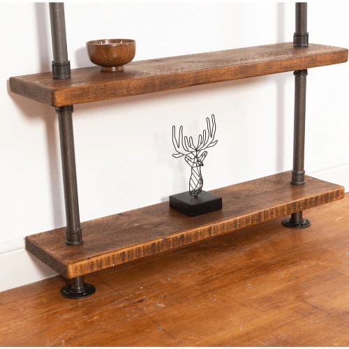 5 Shelf Industrial Chunky Pipe Shelving Unit - Image 8