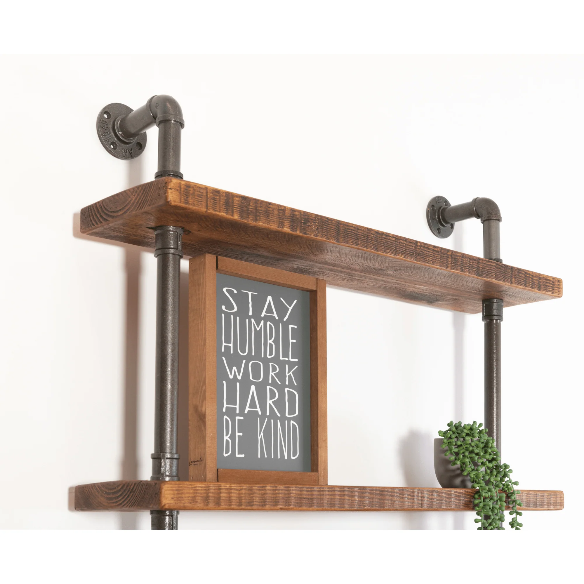 6 Shelf Industrial Chunky Pipe Shelving Unit - Image 3