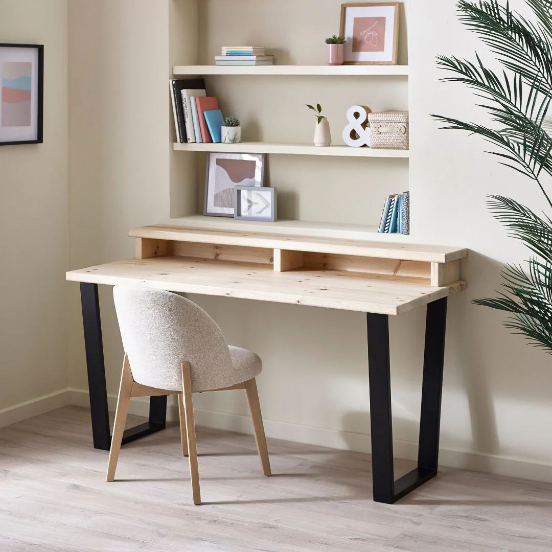 AC-19 - Rustic Office Desk - Box Section Legs - Image 3