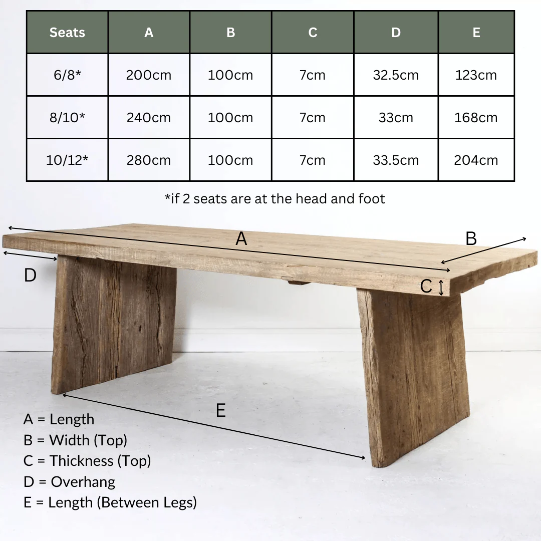 Mardale Reclaimed Elm Dining Table - Solid Leg - Image 11
