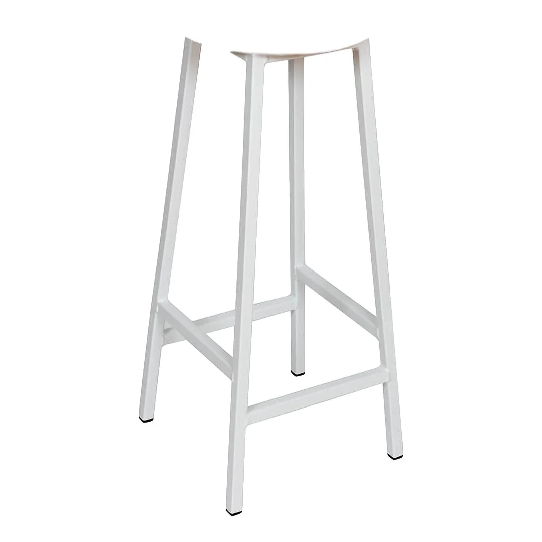 Industrial Bar Stool - 70mm Thick Leather Seat - Image 10