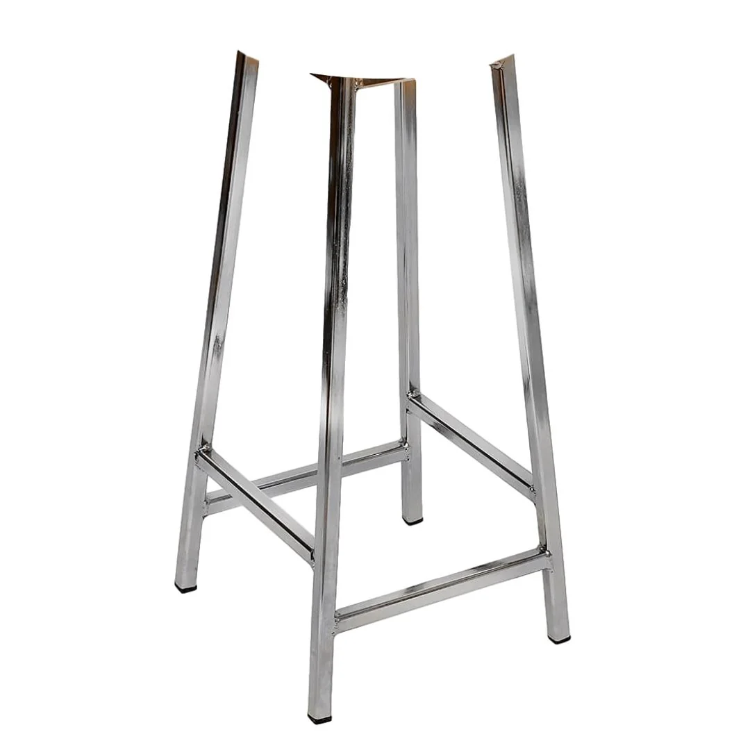 Industrial Bar Stool - 70mm Thick Leather Seat - Image 11