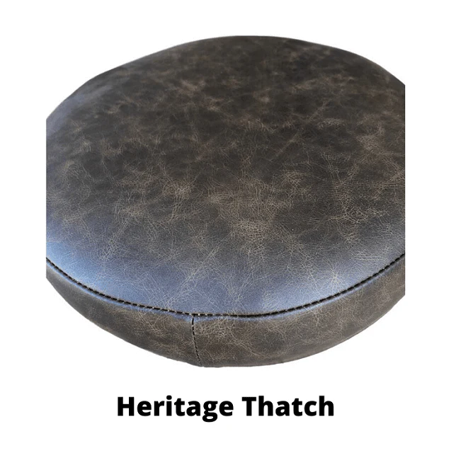 Industrial Bar Stool - 35mm Thick Leather Seat - Image 12