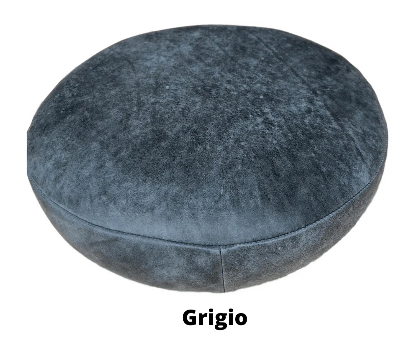 Industrial Bar Stool - 35mm Thick Leather Seat - Image 20