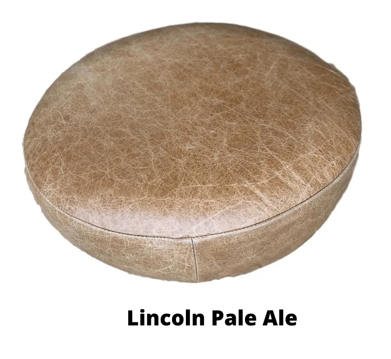 Industrial Bar Stool - 35mm Thick Leather Seat - Image 21