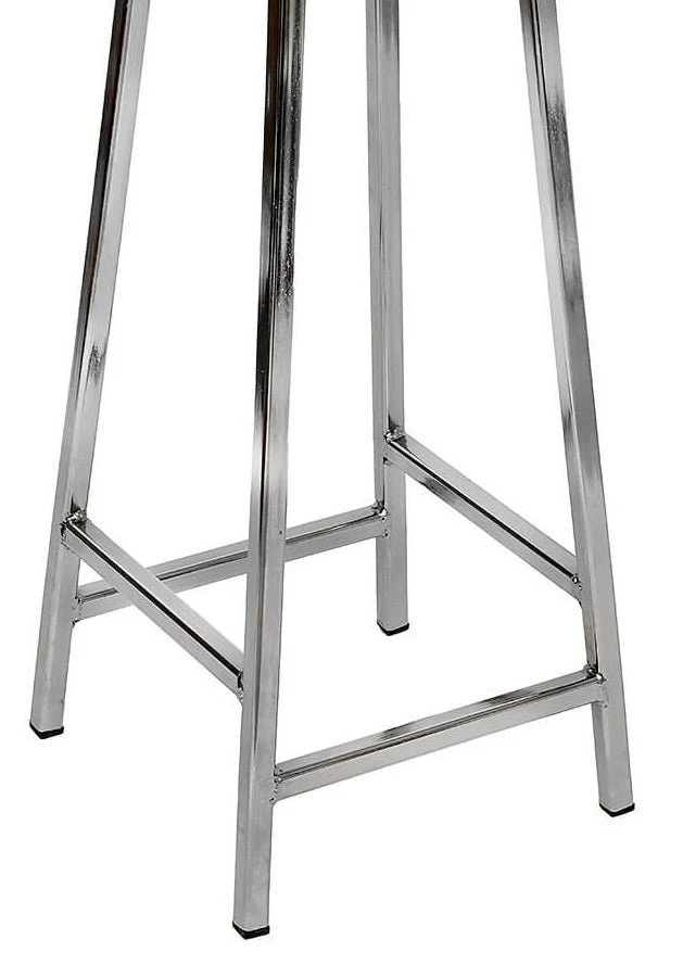 Industrial Bar Stool - 35mm Thick Leather Seat - Image 4