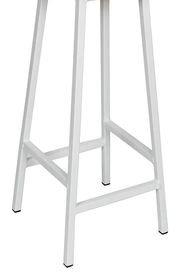 Industrial Bar Stool - 35mm Thick Leather Seat - Image 6
