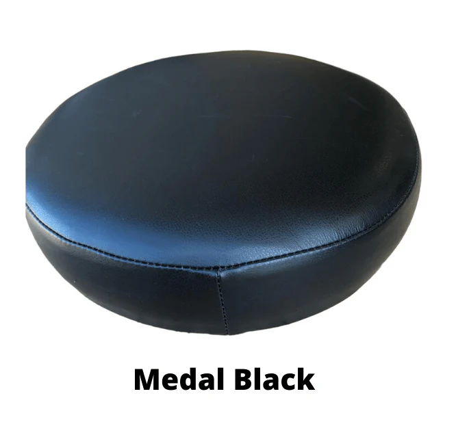Industrial Bar Stool - 35mm Thick Leather Seat - Image 9