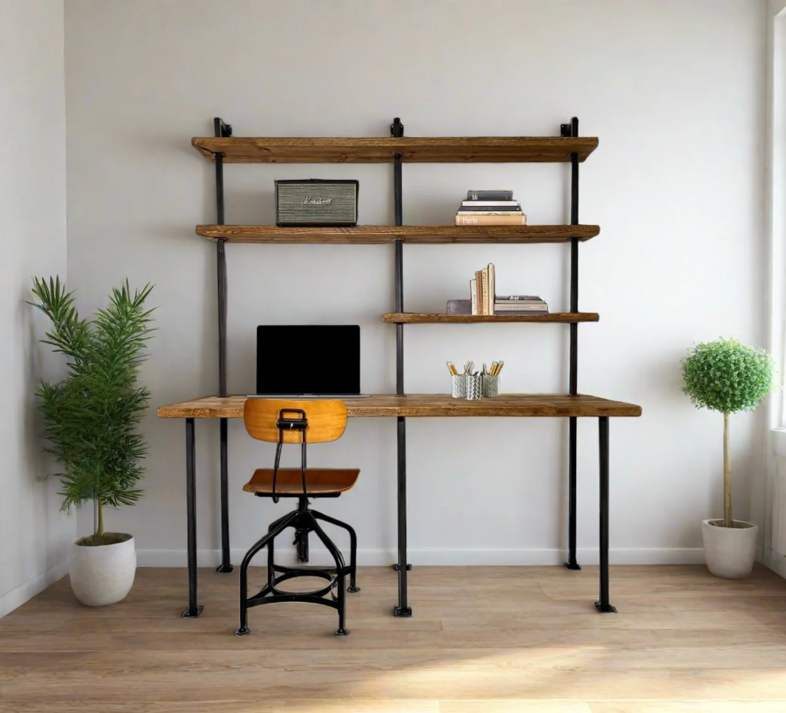 BOX-IT-08 Industrial Office Desk - 66cm Depth Desktop - Image 2