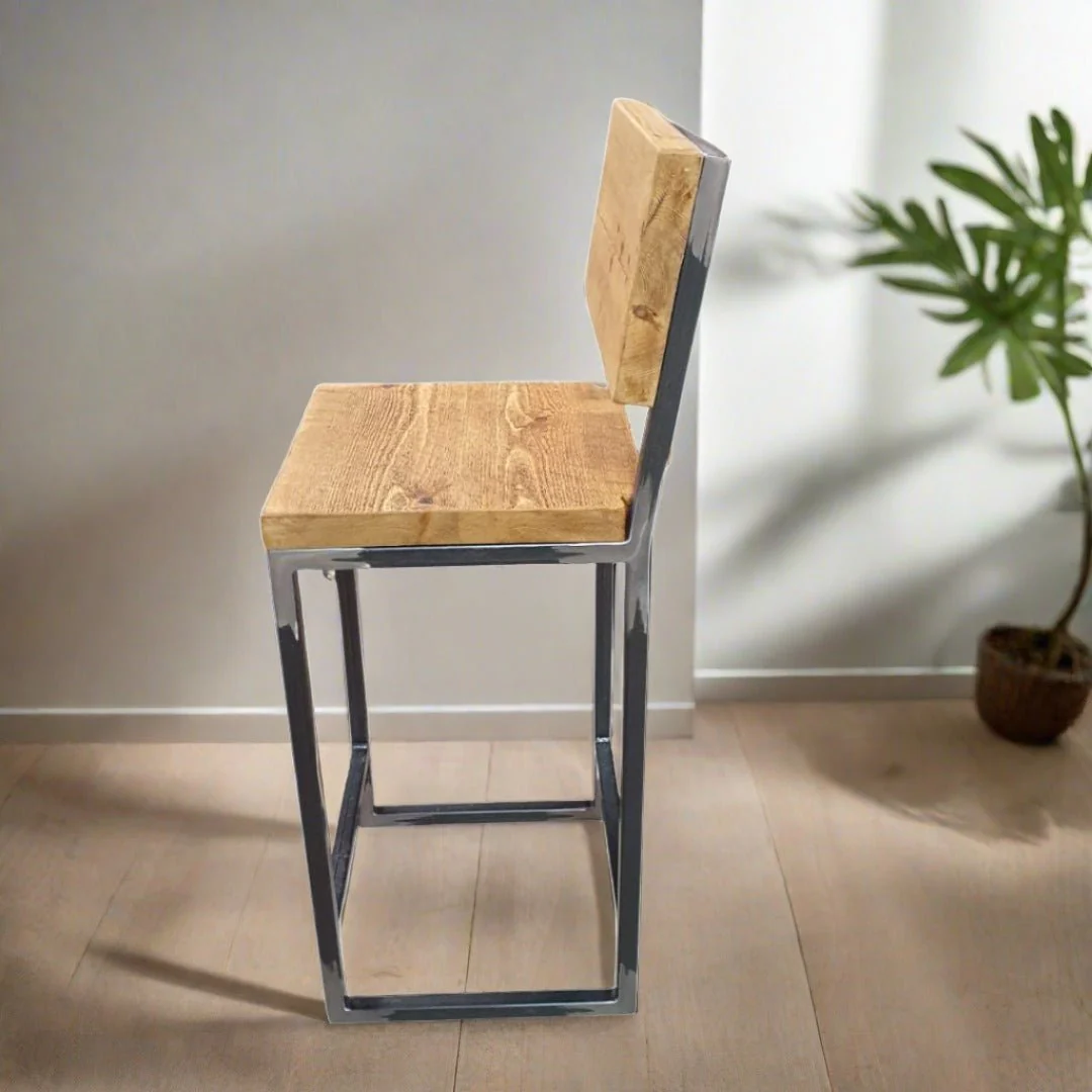 Cruach - Industrial Bar Stool with Backrest - Image 5