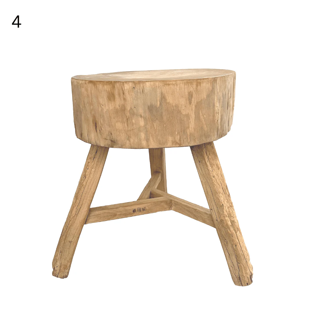 Elm Tree Trunk Side Table - Image 12