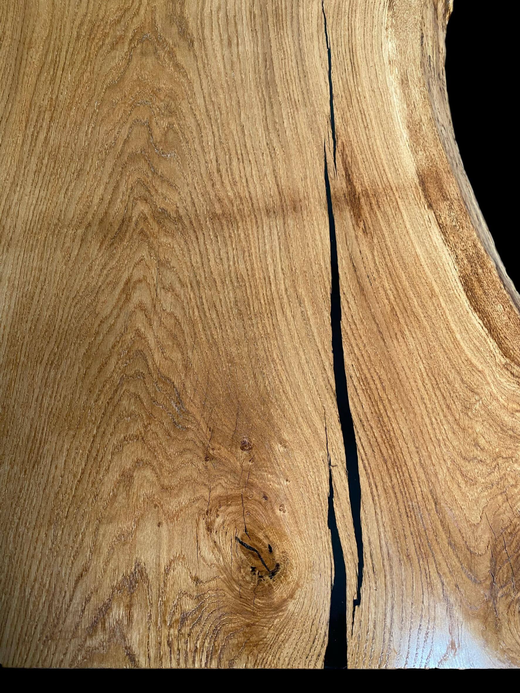 The 60-85mm English Oak Live Edge Resin Infill Executive Desk - Image 5