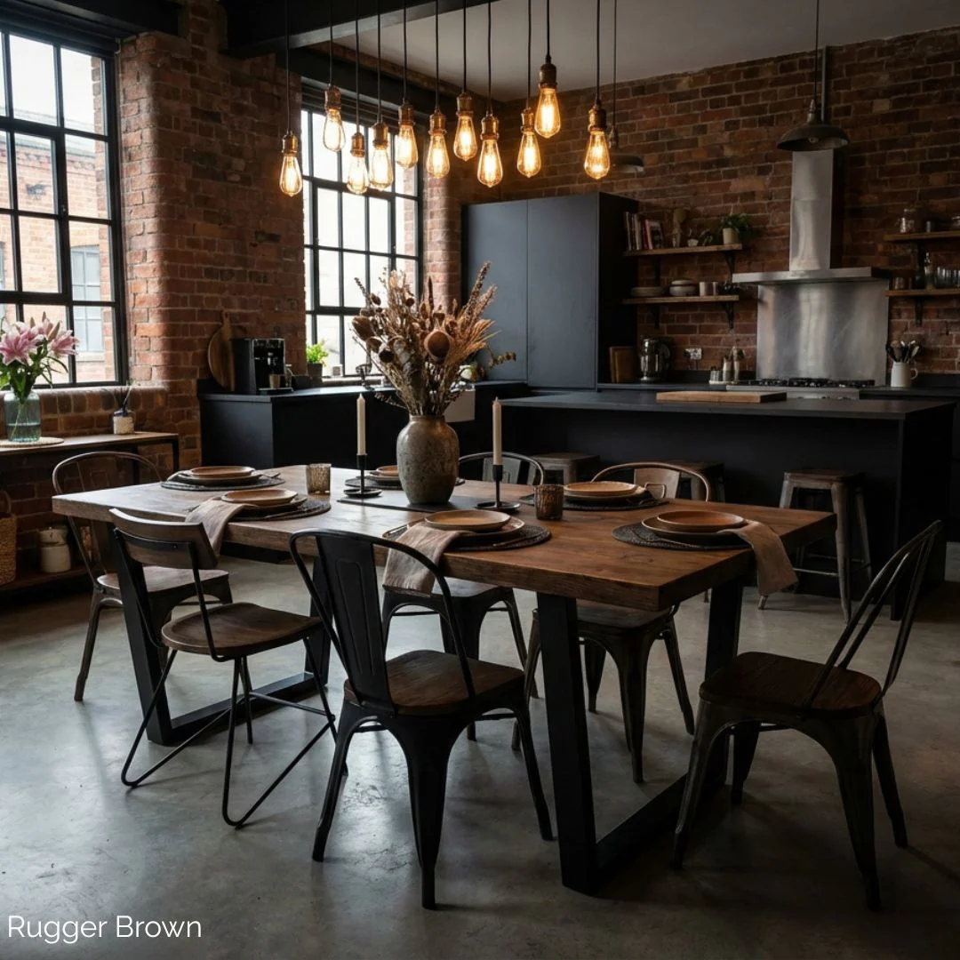 Grasmoor Rustic Dining Table - V Frame Leg - Image 5