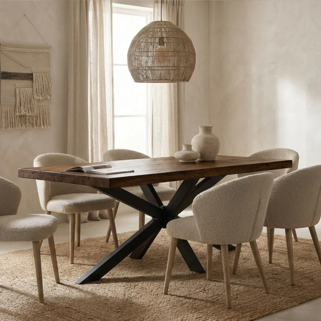 Grisedale Rustic Dining Table - Spider Leg - Image 4