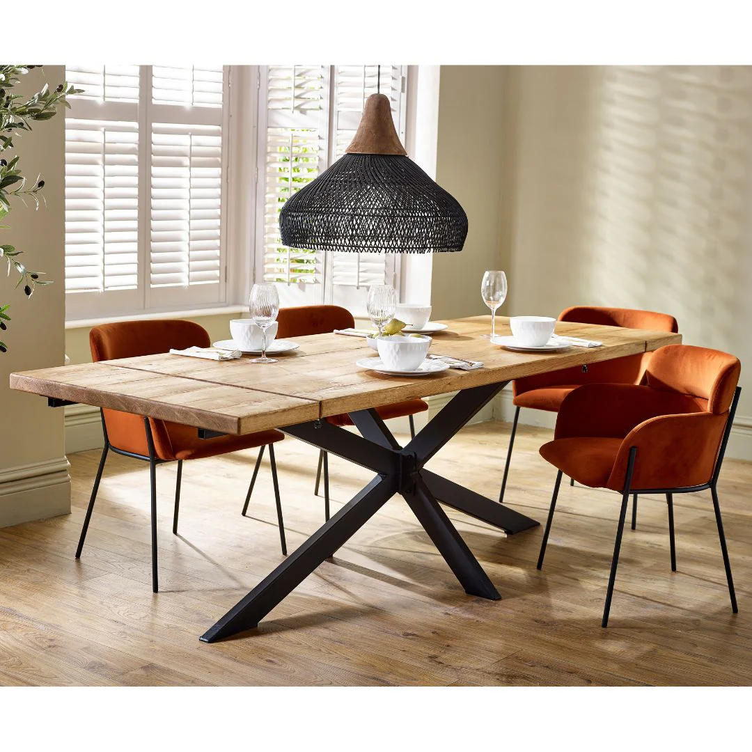 Grisedale Rustic Dining Table - Spider Leg - Image 6