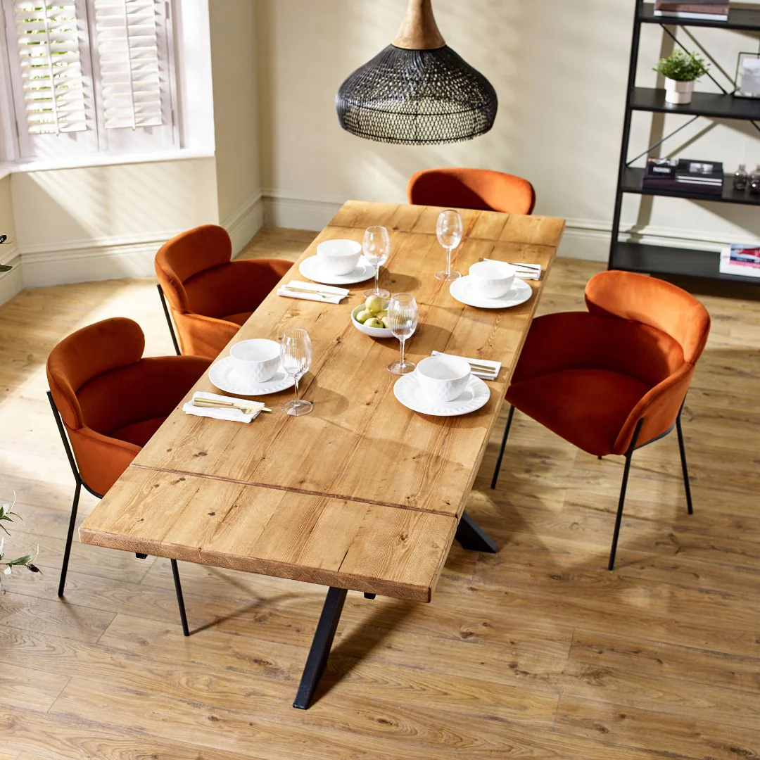 Grisedale Rustic Dining Table - Spider Leg - Image 7