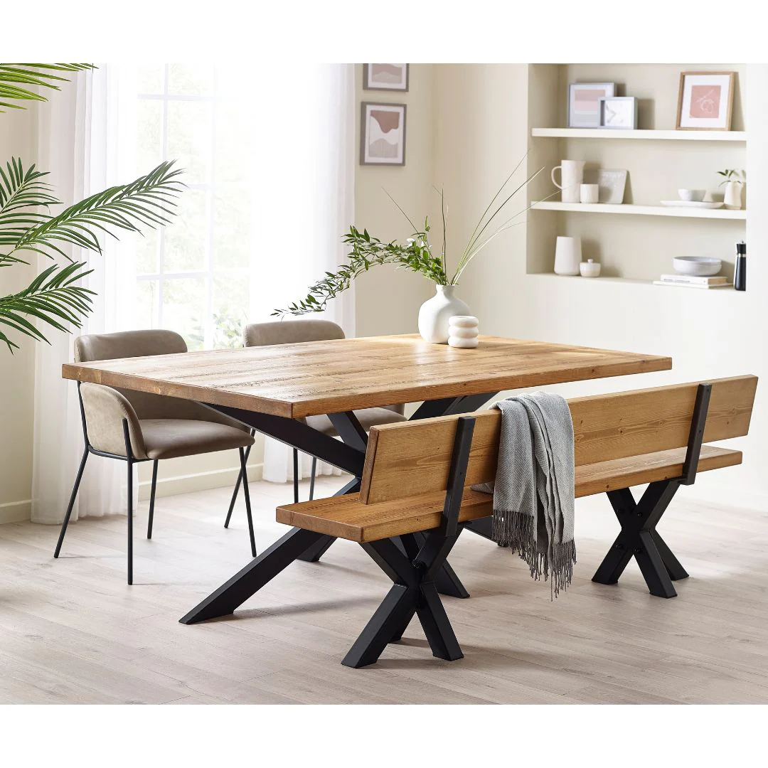 Grisedale Rustic Dining Table - Spider Leg - Image 8