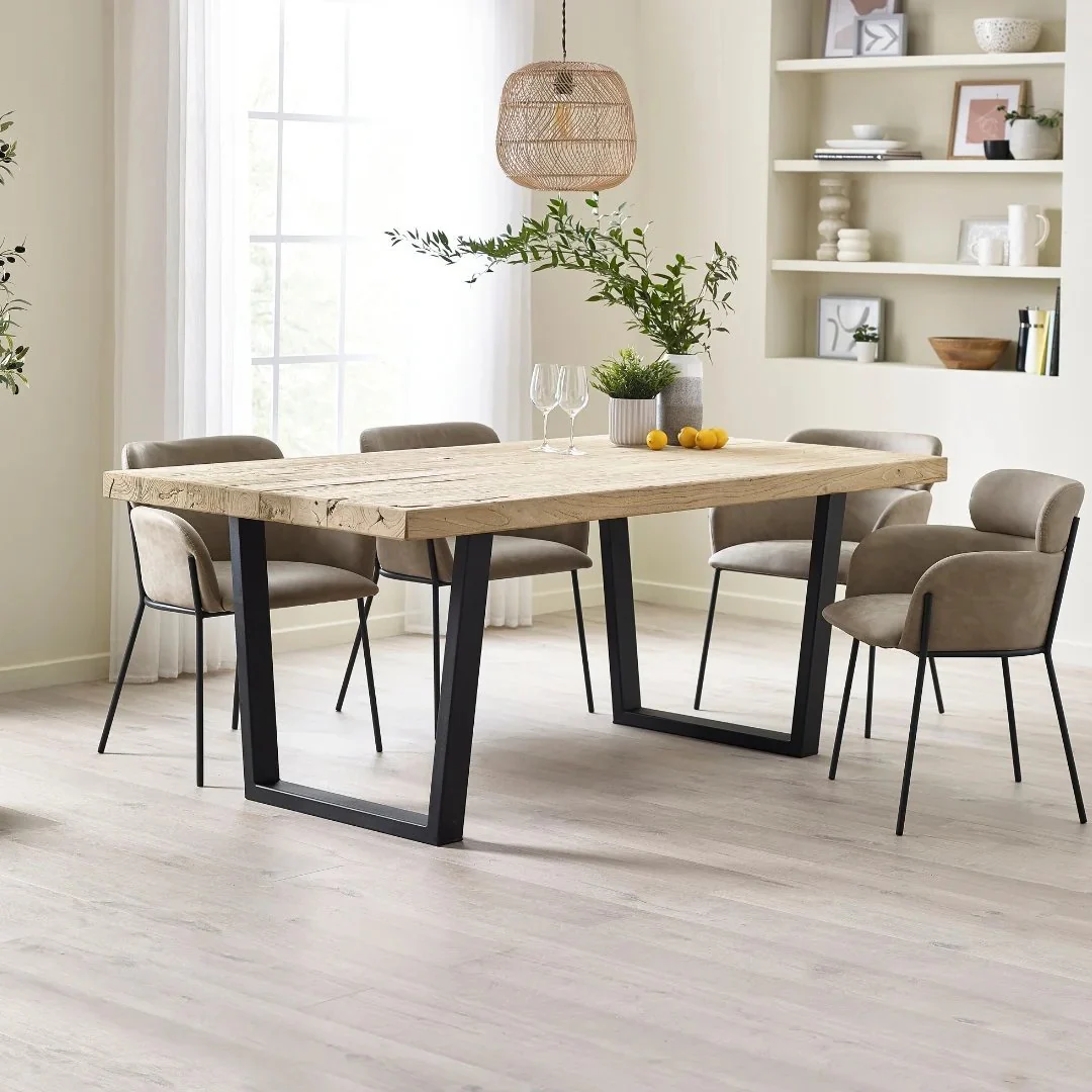 Harrison - Reclaimed Elm Dining Table - V Legs