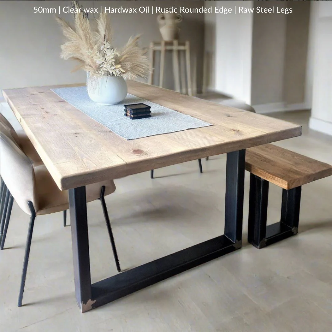 Helvellyn Industrial Dining Table - Square Legs - Image 14