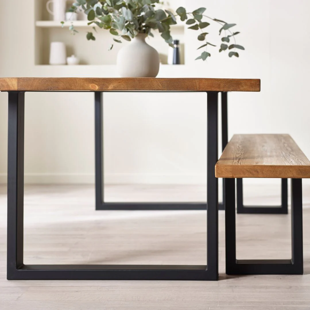 Helvellyn Industrial Dining Table - Square Legs - Image 3
