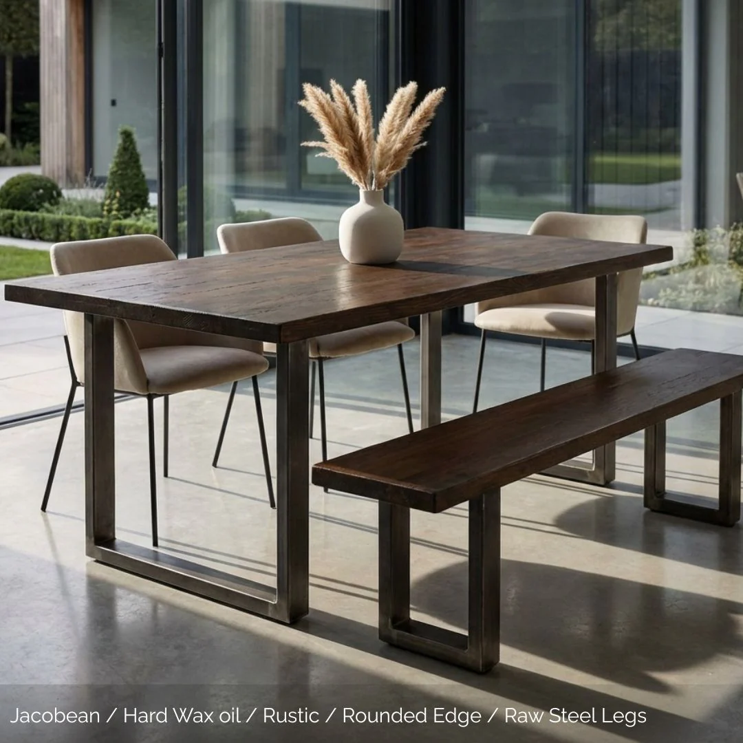 Helvellyn Industrial Dining Table - Square Legs - Image 8