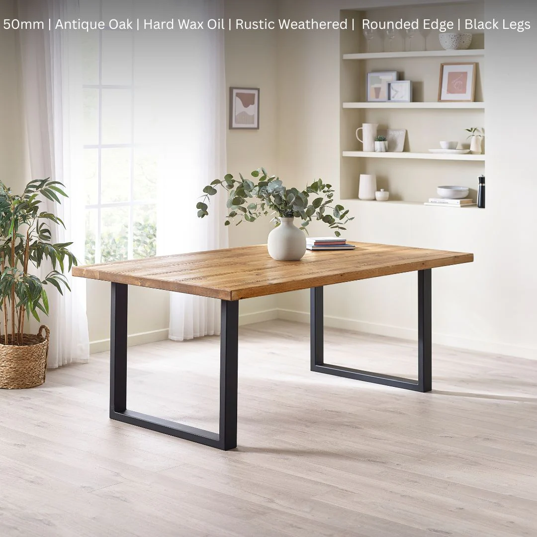 Helvellyn Industrial Dining Table - Square Legs - Image 9