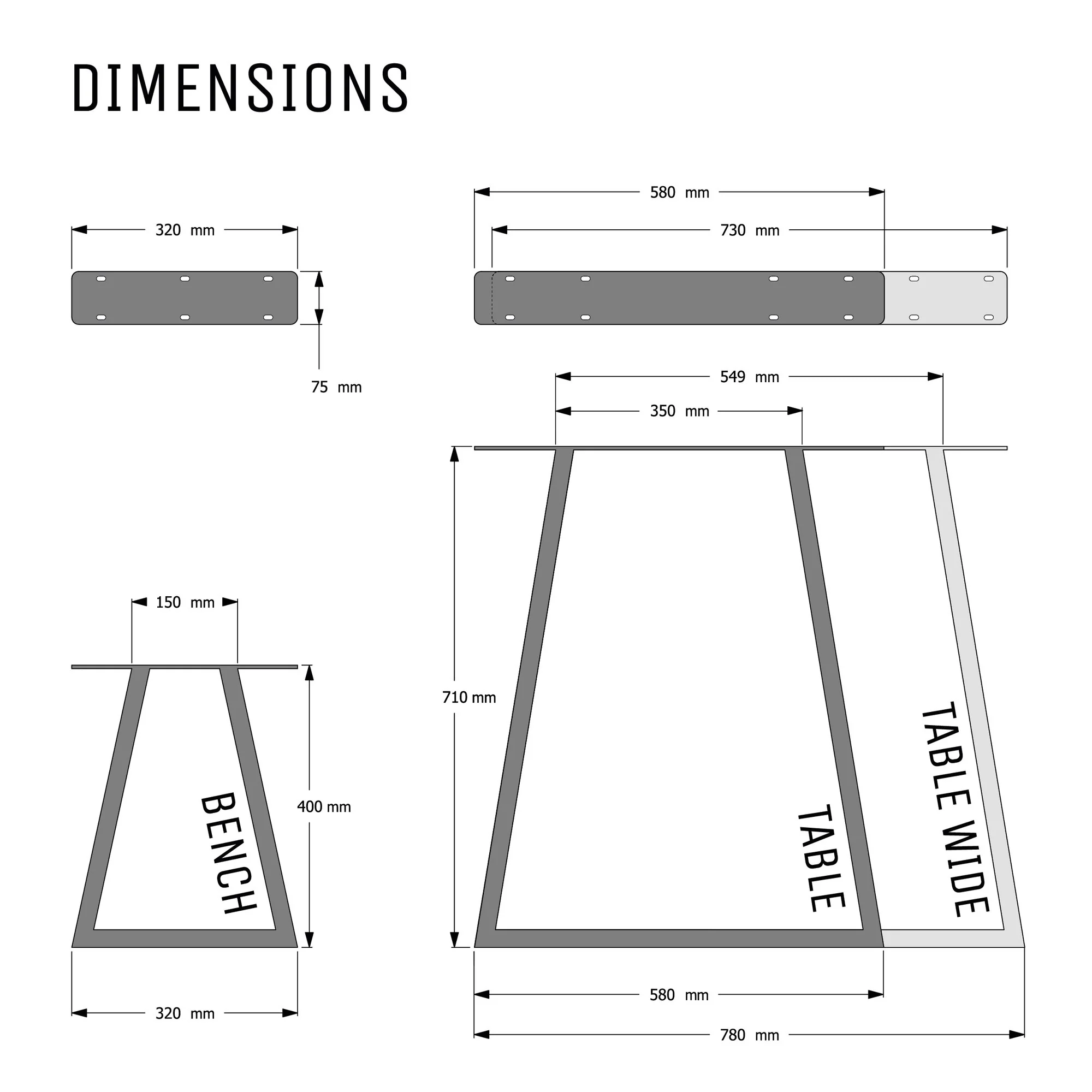 Industrial Box Section Legs - Image 10
