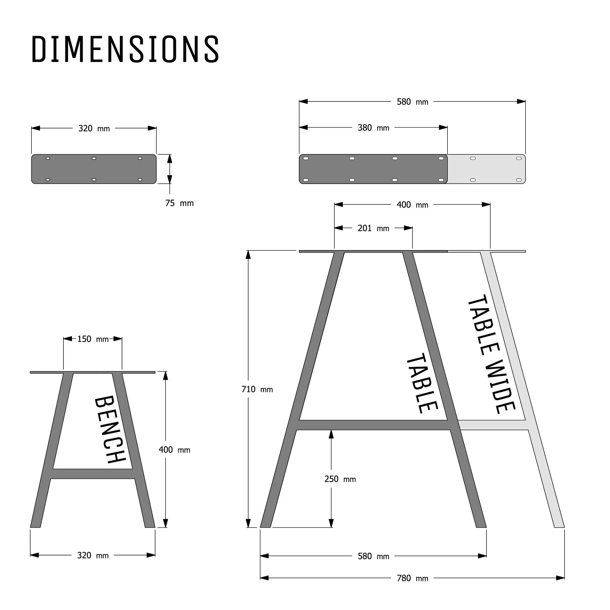Industrial Box Section Legs - Image 4