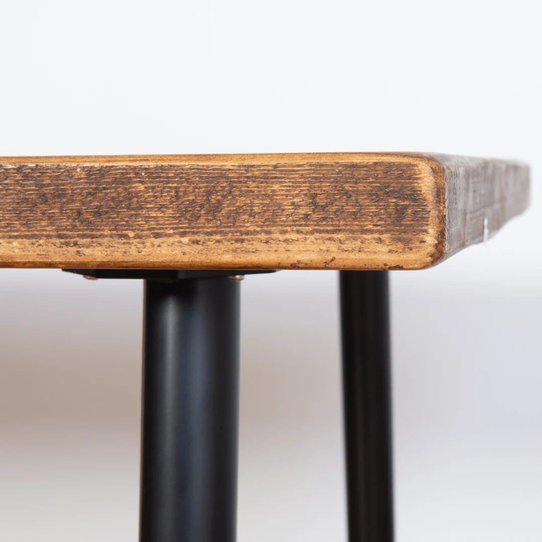 Gibson Industrial Dining Table - Chunky Round Leg - Image 5