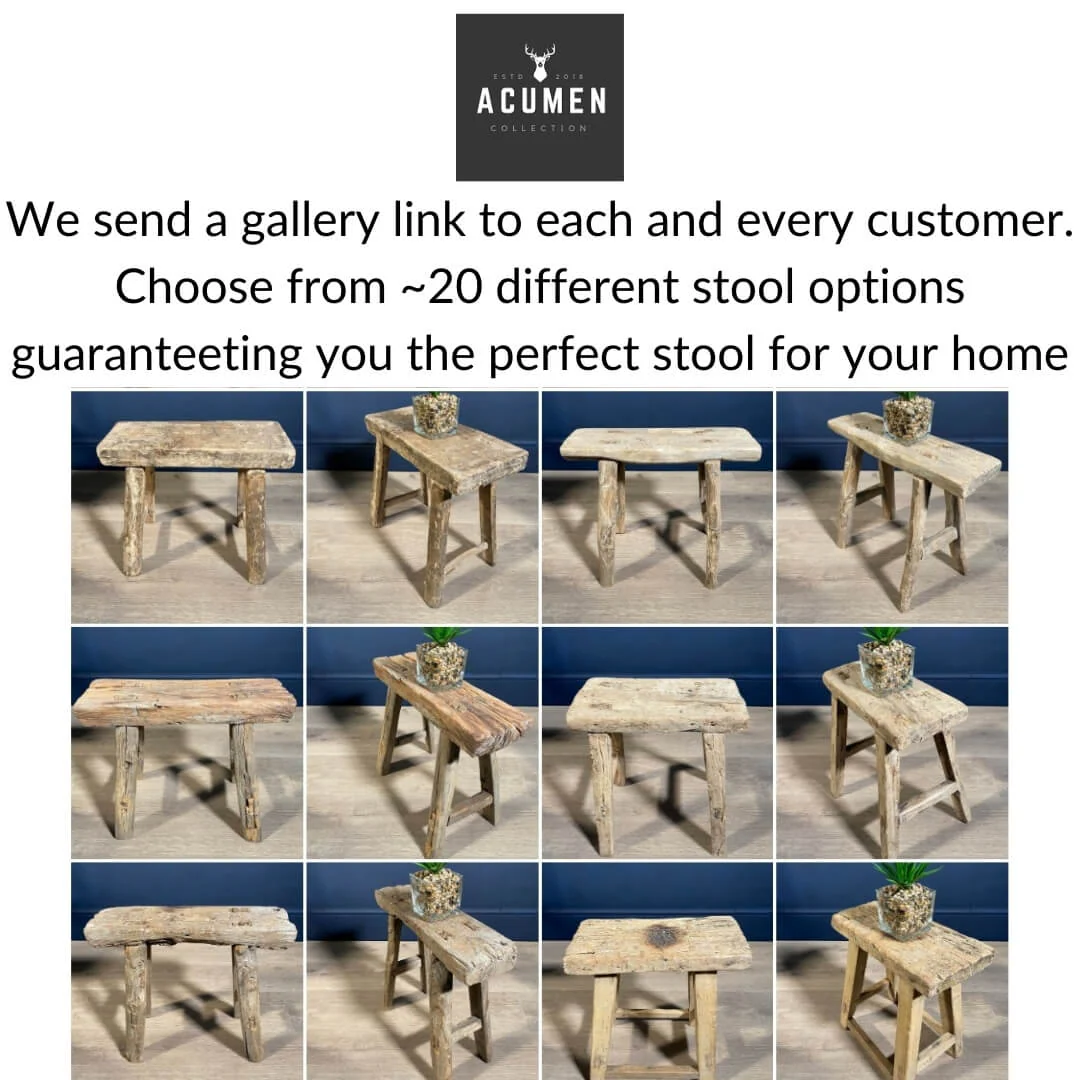 Medium Rustic Stools (35-40cm) - Image 4