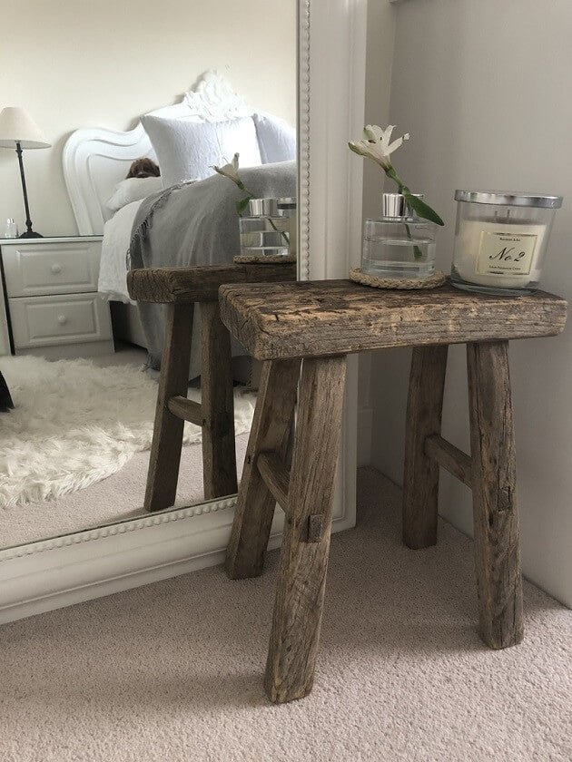 Medium Rustic Stools (35-40cm) - Image 7