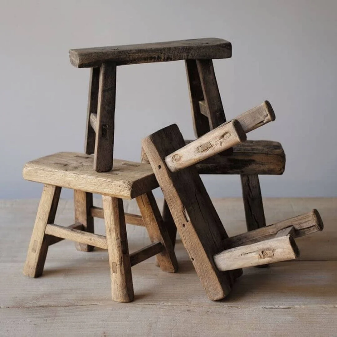 Miniature Rustic Milking Stools (20-30cm) - Image 10