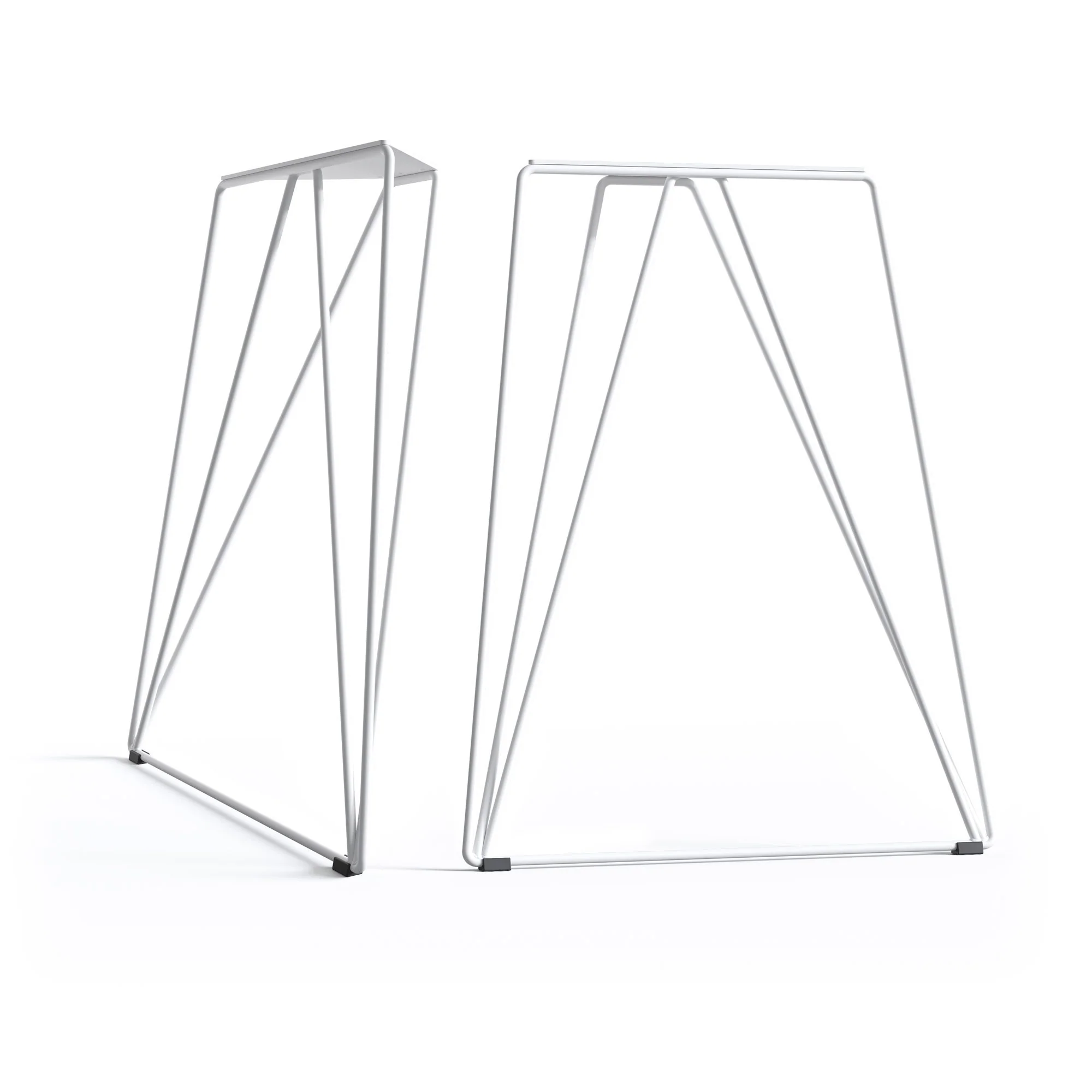 The 40mm Old Barn Reclaimed Elm Table / Desk - Wire Frame Legs - Image 9