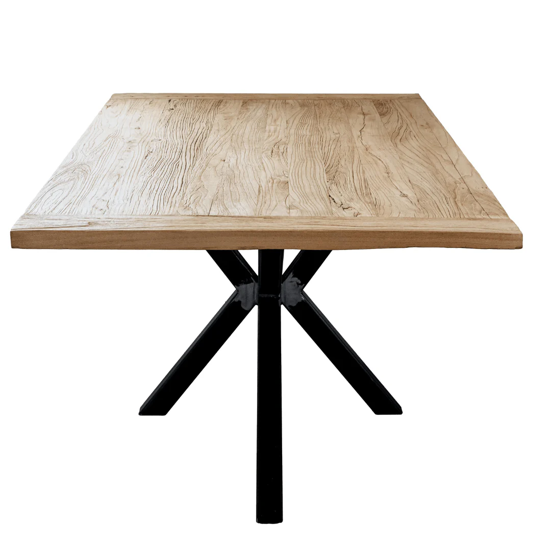 Old Barn Reclaimed Elm Dining Table - Spider Legs - Image 4