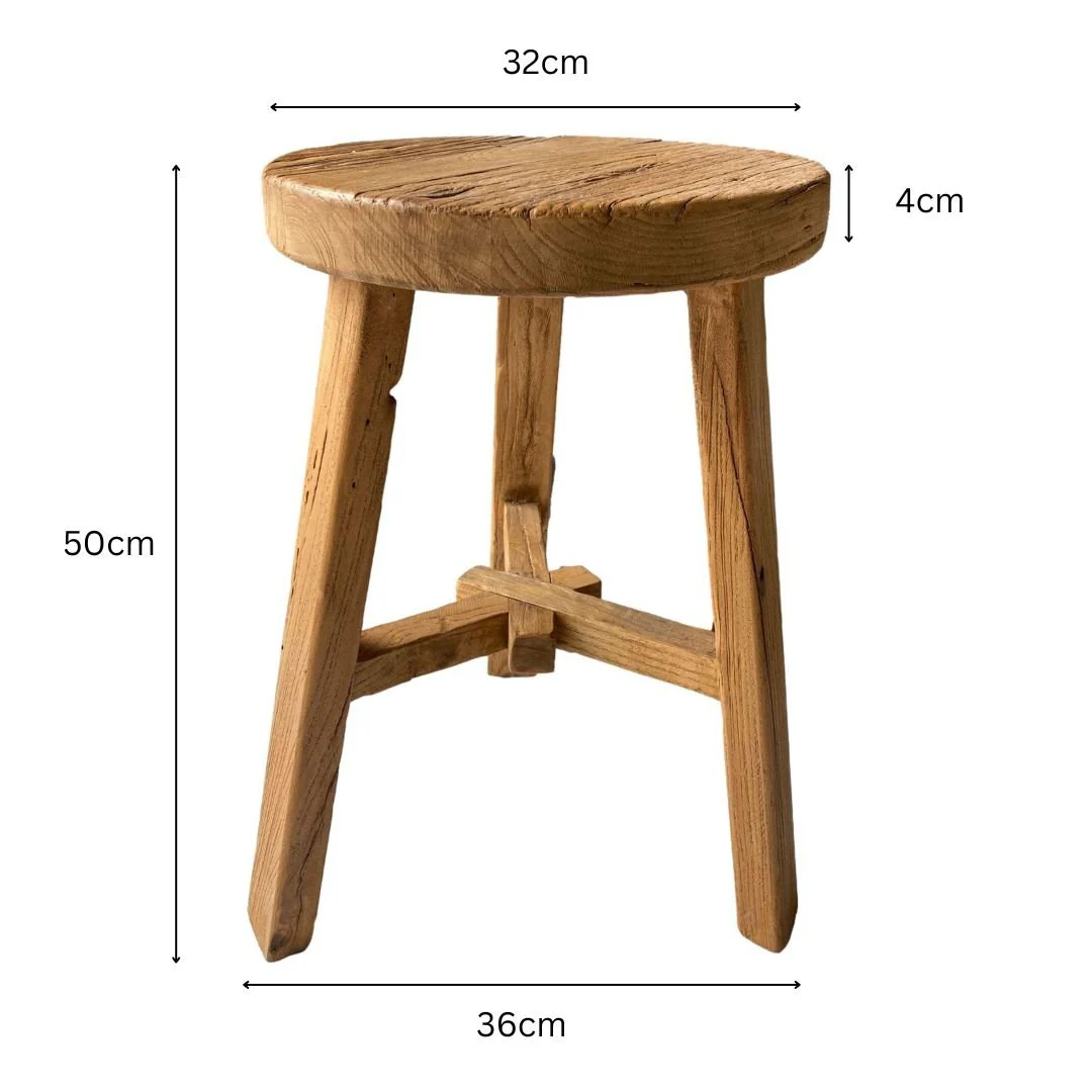 Old Barn Round Stool - Image 4