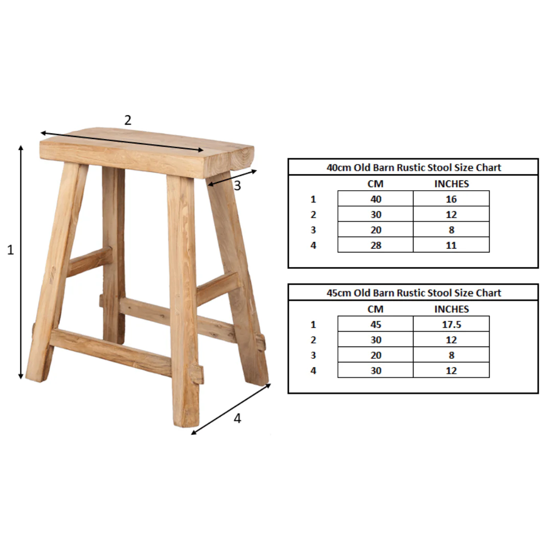 Old Barn Vintage Stool - Image 5