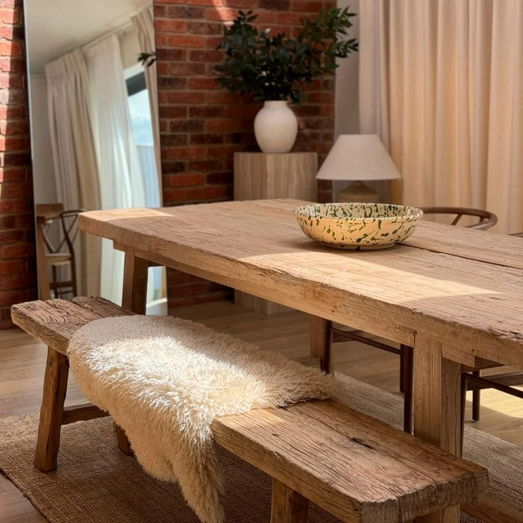 Reclaimed Elm Bench - Image 4