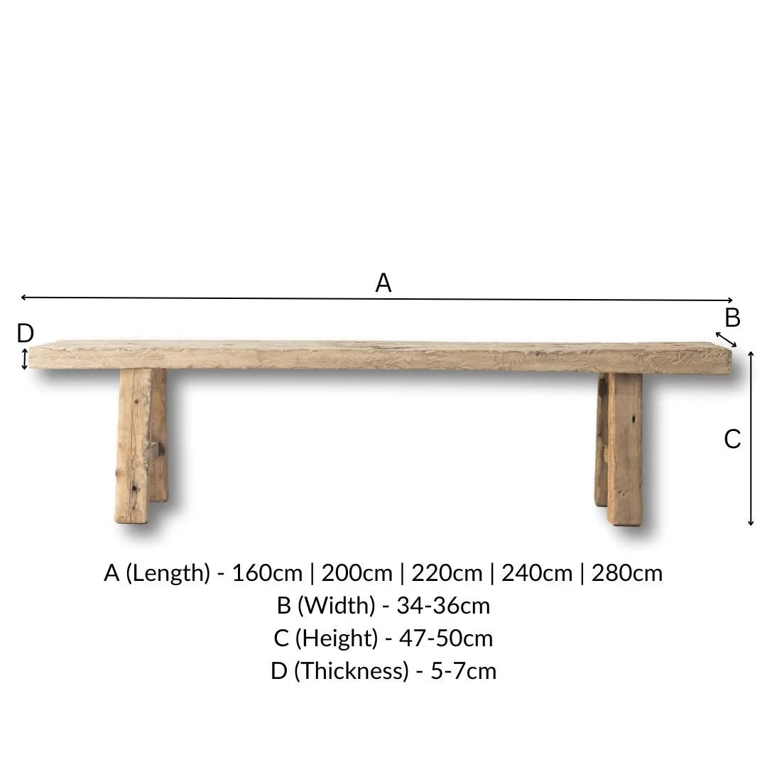 Reclaimed Elm Bench - Image 5