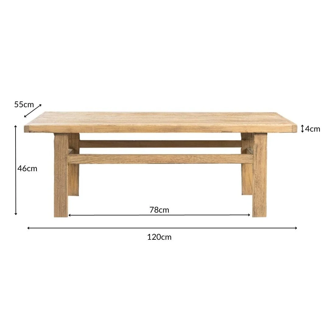 Reclaimed Elm Coffee Table - Image 6