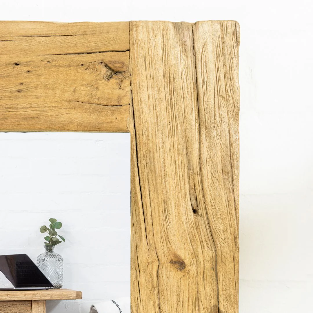 Reclaimed Elm Mirror - 2 Sizes - Image 3
