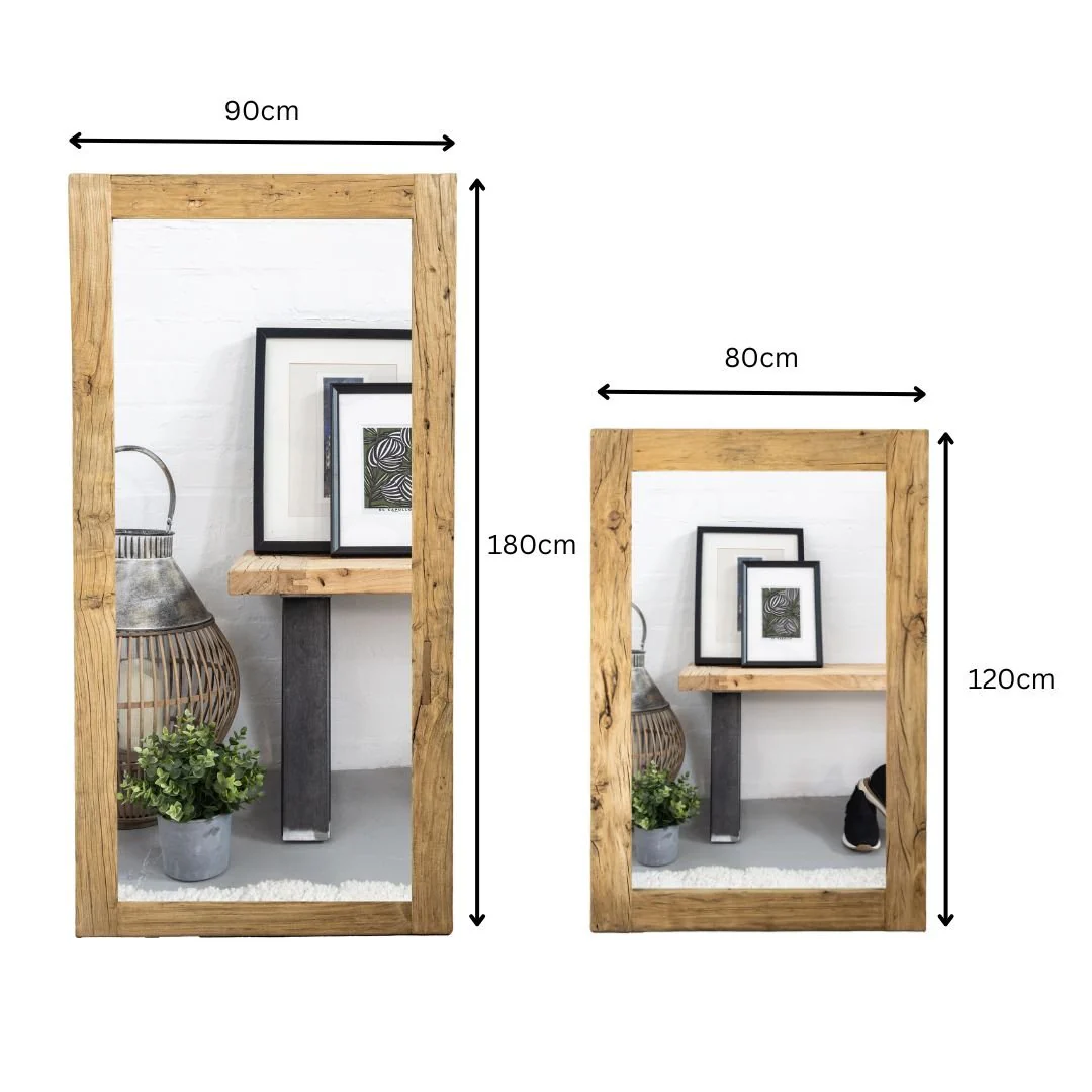 Reclaimed Elm Mirror - 2 Sizes - Image 4