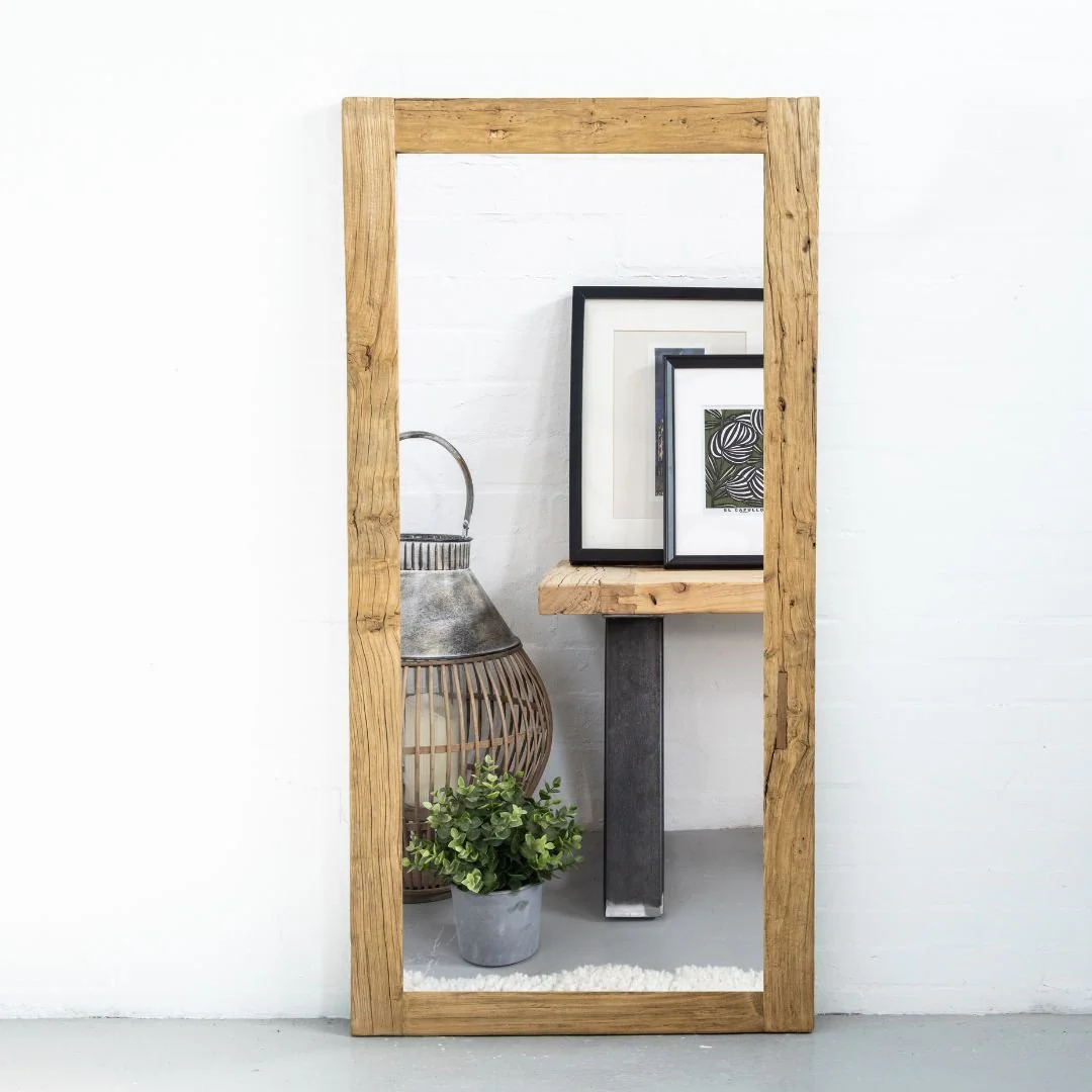 Reclaimed Elm Mirror - 2 Sizes - Image 6