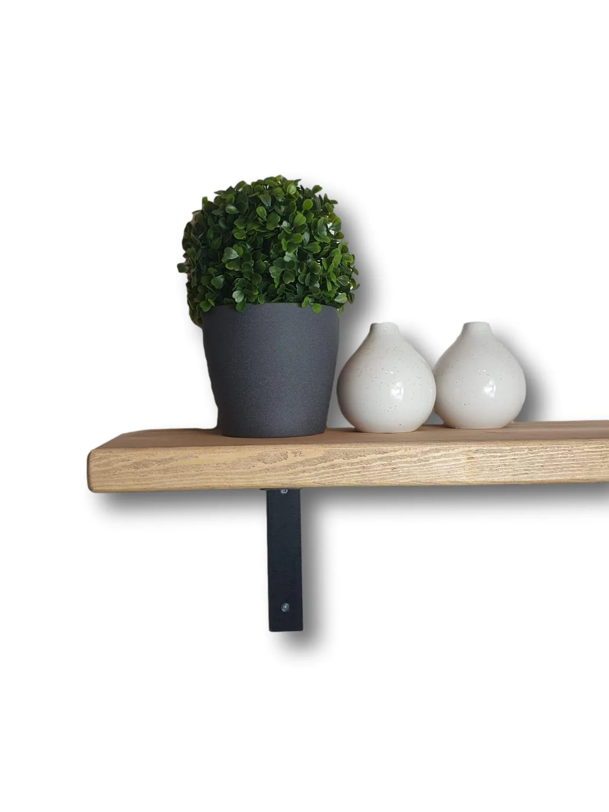 Rustic Shelf 35mm with Non-Lipped Metal Brackets - Image 4