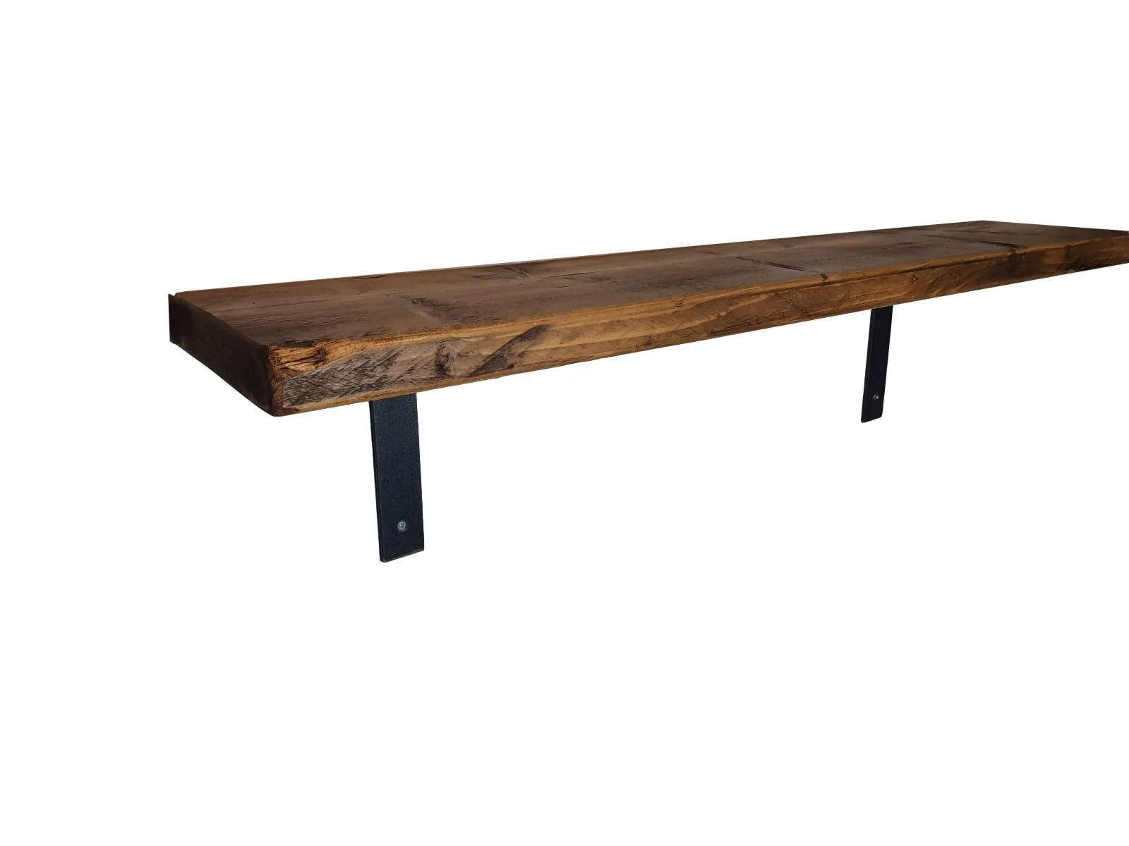 Rustic Shelf 35mm with Non-Lipped Metal Brackets - Image 6