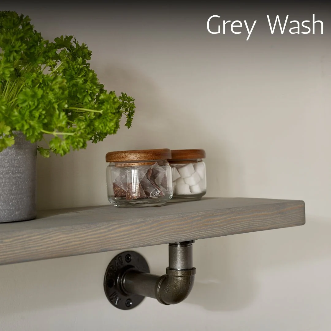 Rustic Shelf 38mm with Pipe Brackets - Image 10