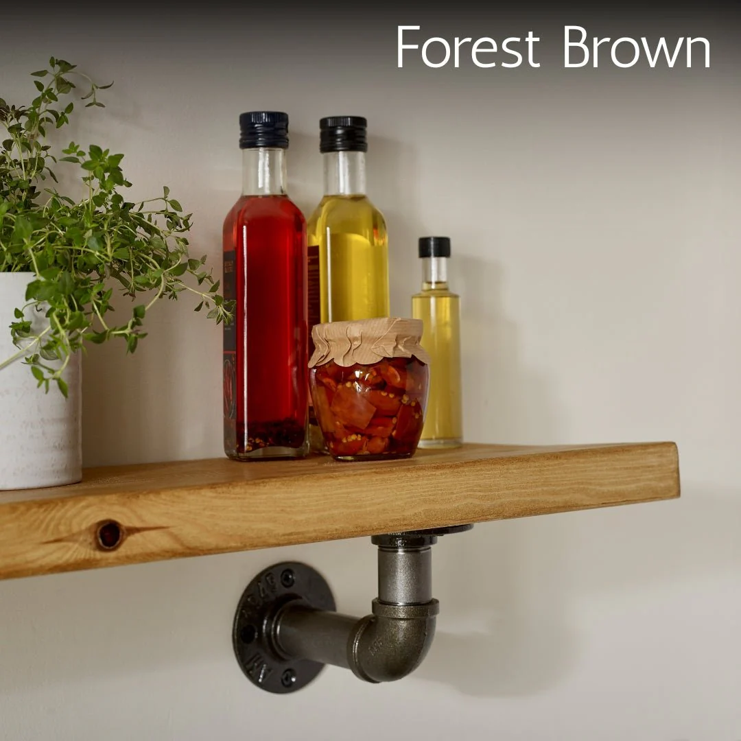 Rustic Shelf 38mm with Pipe Brackets - Image 13