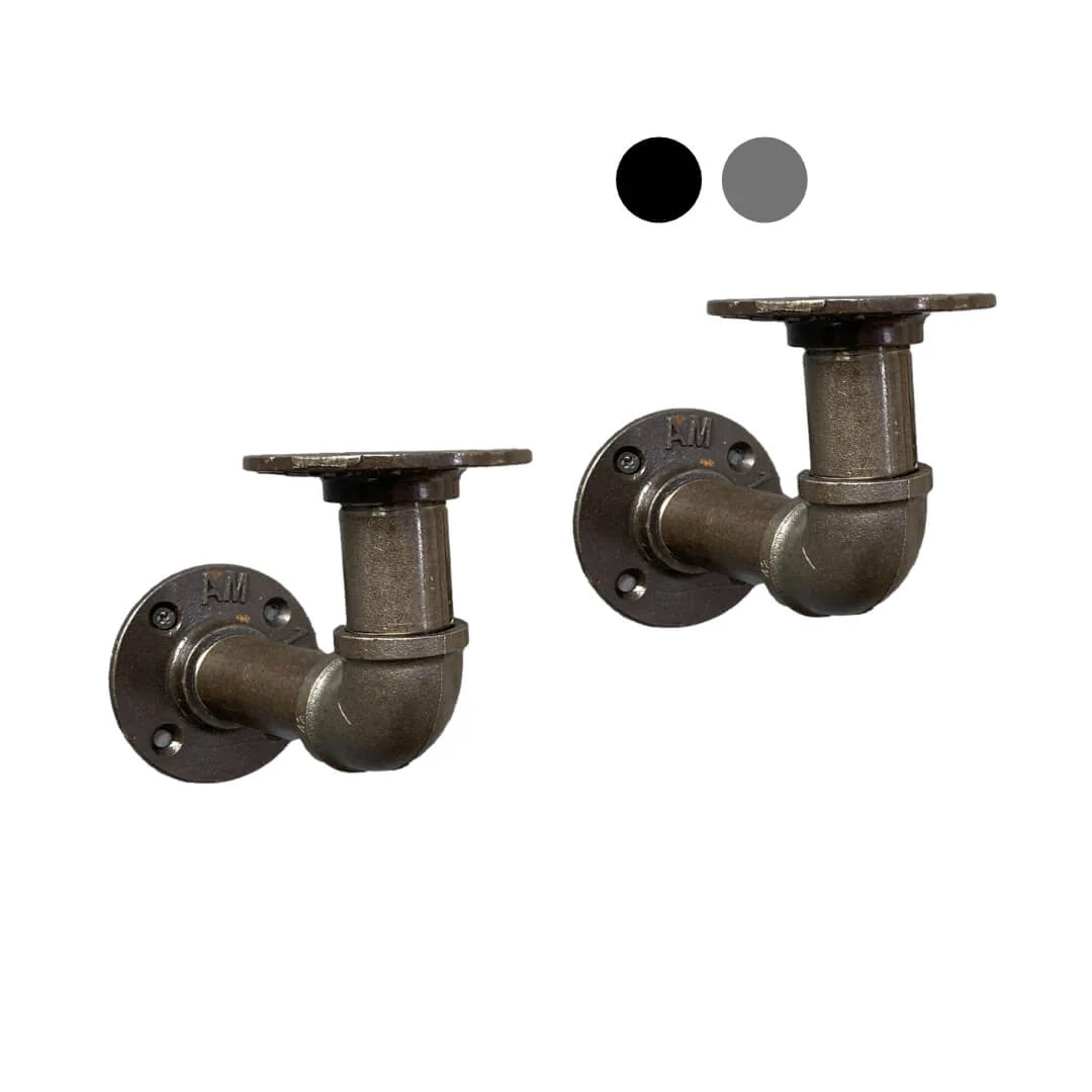 Rustic Shelf 38mm with Pipe Brackets - Image 8