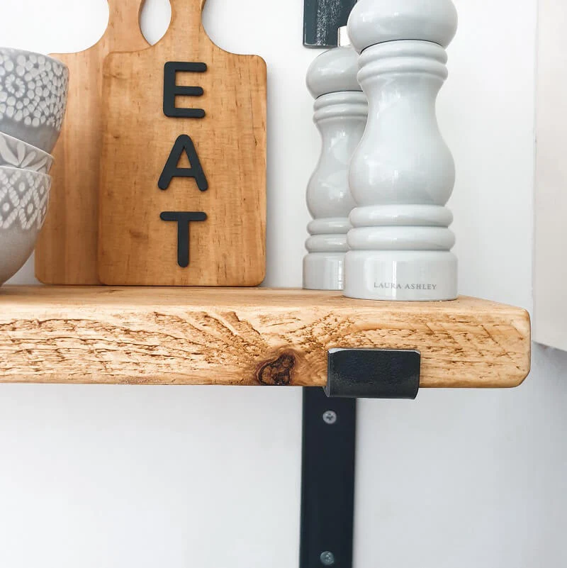 Rustic Shelf 38mm with Lipped Metal Brackets - Image 4